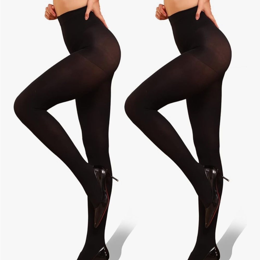 Black High-Waisted Pantyhose